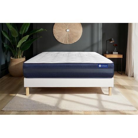 Actimemo tech matratze 140x200cm + Bettgestell mit lattenrost , Härtegrad 5 , Memory-Schaum , Höhe : 24 cm