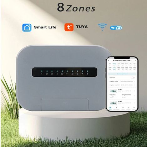 Spécifications du kit : 6 zones  Couleur : Gris  Matériau : Plastique  Norme européenne AC220V  WiFi Graffiti
