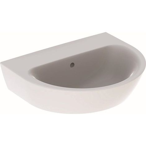 Lavabo Geberit RENOVA sans trou de robinetterieavec trop plein 550x450mm blanc KT