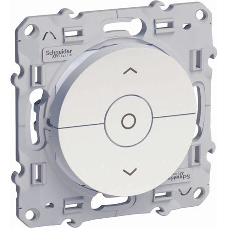 Schneider Electric – Interrupteur volet-roulant 3 boutons blanc – Fixation par vis – 3 bornes sans vis pour câblage rapide – Indice de protection IP21