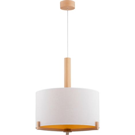 Suspension scandinave bois Ø45 E27 beige Forta Alfa (1/3)