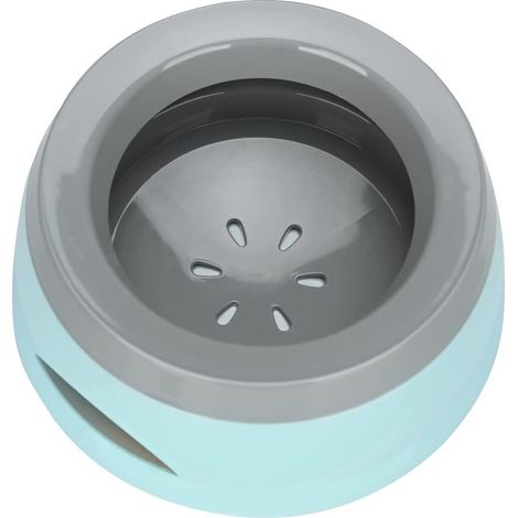Gamelle flottante anti-débordement, anti-étouffement pour animal domestique, chien, chat, chiot (bleu) (1/5)