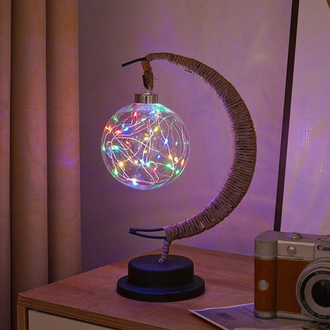 Lampadaire Lune - Lampe LED Réglable en Intensité - Design Croissant - Pour Décoration Intérieure - 1 Pièce
