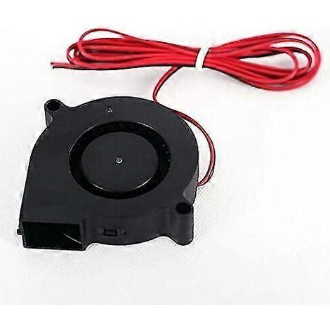 Ventilateur radial silencieux 5015 turbo 12V DC, 1 pièce avec fil 30cm, noir, pour imprimante 3D, remplacement de soufflerie sans balais (1/5)