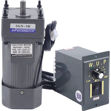 Mini motorreductor de CA, 0-270 RPM, 220 V, monofásico (1/2)