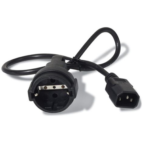 APC AP9880 Stromkabel Schwarz 0,6 m C14-Koppler CEE7/7