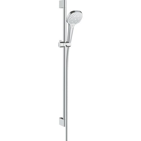 Hansgrohe Croma Select E - Set de douche Multi EcoSmart 9l/min 0,90m, blanc/chrome 26591400 (1/10)