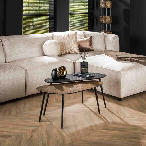 Table basse gigogne ovale en métal CILA (lot de 2) (1/4)