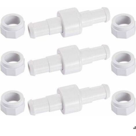 Accessoire pour robot de piscine,D20 Lot de 3 Raccords Rotatifs pour Tuyau D'arrosage avec 6 Embouts D15 Compatibles avec (1/5)