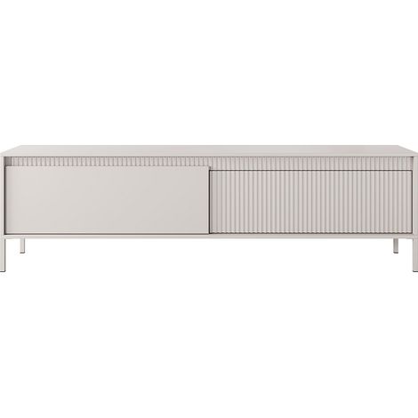 Meuble TV avec 2 portes en MDF - Beige - NURSEMA (1/4)