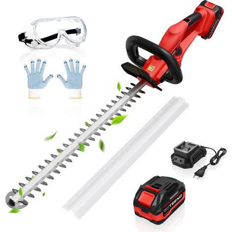 TEENO Taille Haie Batterie 20V 4.0Ah, Taille Haie Electrique sans Fil, Lame 52cm Coupe 16mm,Poignée Pivotante 180°, pour Jardin Haies Arbustes Buissons (1/5)