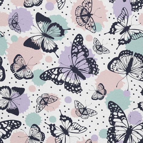 Tela Oxford decorativa para exteriores - Motivo de mariposa 2 I DX182 (1/5)