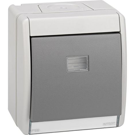 CONMUTADOR IP55 MONOBLOC SUP. GRIS AQUA