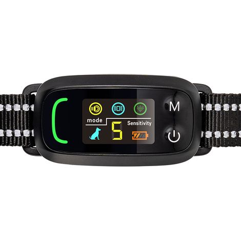 Collar antiladridos, 5 modos y niveles de entrenamiento, no necesita recargas de spray, modos de zumbador/vibración/pulverización. (1/5)