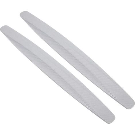 Universal Carbon Fiber Front Rear Bumper Protector Guard Strip Anti-Collision Adhesive Anti-Rub Edge Guard (Grey) (1/4)