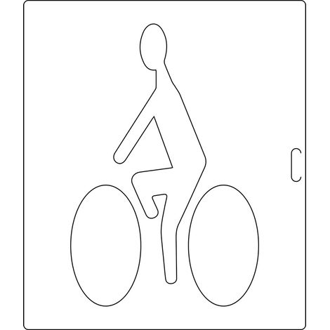 Pochoir pour signalisation horizontale - Piste cyclable 800x1200mm - 8008986 (1/3)