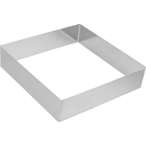 Molde para reposteria cuadrado inox 6 cm Gris (1/5)