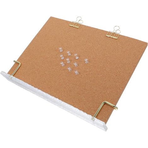 Tableau photo en liège avec support acrylique transparent, panneau fonctionnel pour usage domestique et bureau, 1 set avec accessoires inclus (1/5)