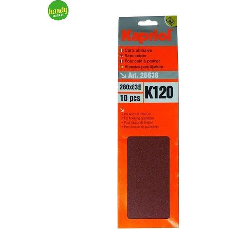 Carta abrasiva per frattone Kapriol  k120 pz10