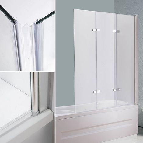 140x130CM Vetro Attacco vasca da bagno Vasche da bagno Vasca da bagno Divisorio doccia Vasca da bagno parete pieghevole