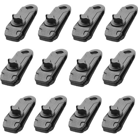 Pinces de fixation pour bâche, tente, kit de fixation pour extérieur, camping, caravane, auvents, piscine, housses de voiture (1/5)