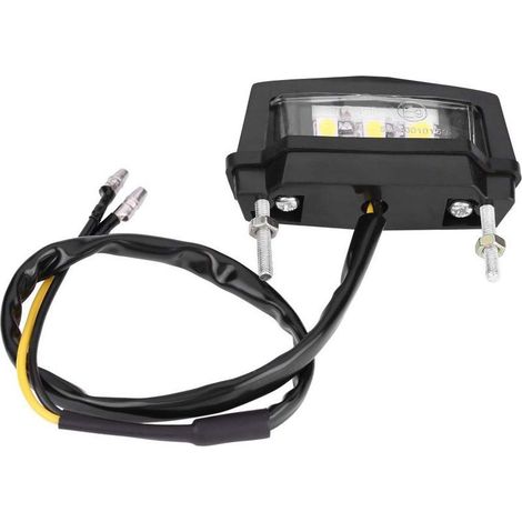 Mini éclairage de plaque d'immatriculation LED pour moto 12V. (1/5)
