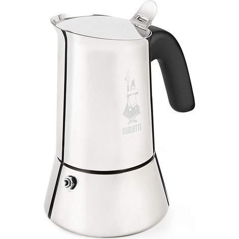Caffettiera Italiana Bialetti NEW VENUS Argentato Metallo Acciaio inossidabile