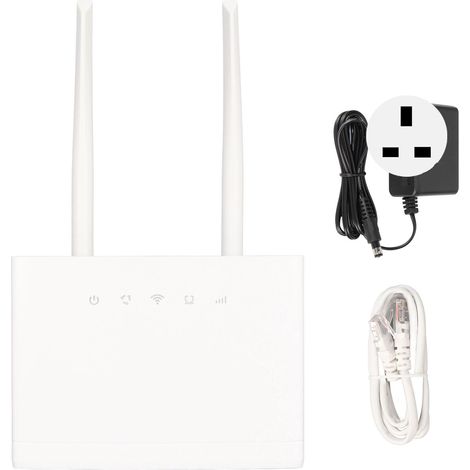 R311 Pro Routeur WiFi 4G LTE 300Mbps Modem 4G avec fente pour carte SIM 2 antennes 5dBi pour 32 utilisateurs en Afrique 100‑240V prise UK (1/5)