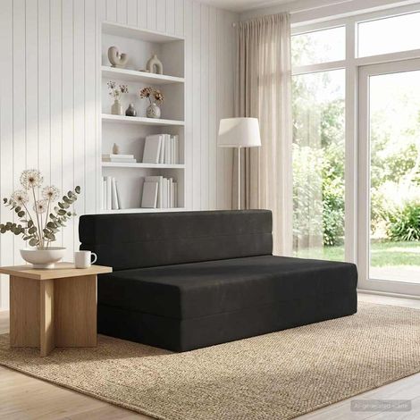 Sofá Cama Plegable Negro 152 x 86,5 x 60 cm Tela