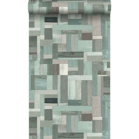 papier peint imitation bois vert grisé - Origin Wallcoverings (1/5)