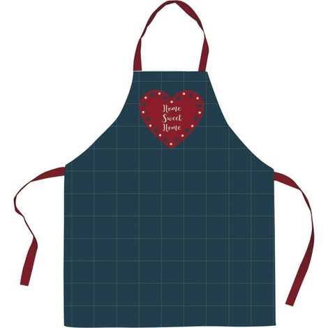 Tablier avec sangle ajustable 80x85 cm Home Sweet Home coton (1/3)