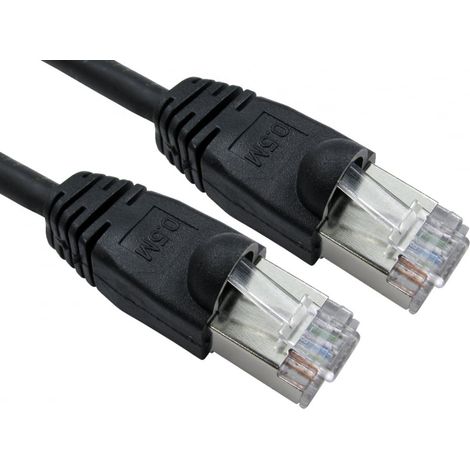 Câble Ethernet catégorie 6 FTP RS PRO, Noir, 20m LSZH Avec connecteur Droit LSZH ( Prix pour 1 )