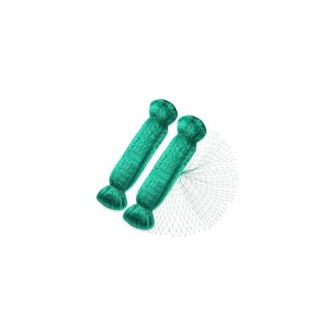 Malla antipájaros, 2 unidades, 4 x 10 m, color verde, para jardín, protección de plantas, frutas, flores y verduras, malla de 15 mm.