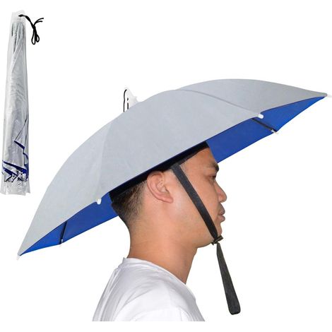 Chapeau-parapluie mains libres pour adultes et enfants, idéal pour la pêche, le golf et le jardinage, avec protection solaire.
