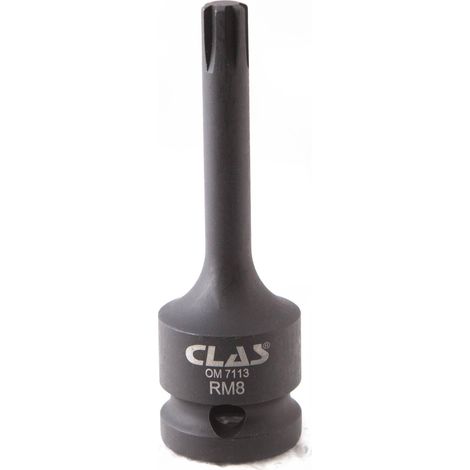 Douille embout choc ribe M8 L.78mm 1/2'' Cr-Mo - SA 0453 - CLAS Equipements