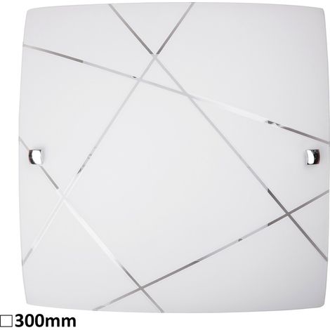Lámpara de techo de cristal 30 cm E27 1x60W blanca cuadrada Phaedra 3698 Rabalux (1/2)