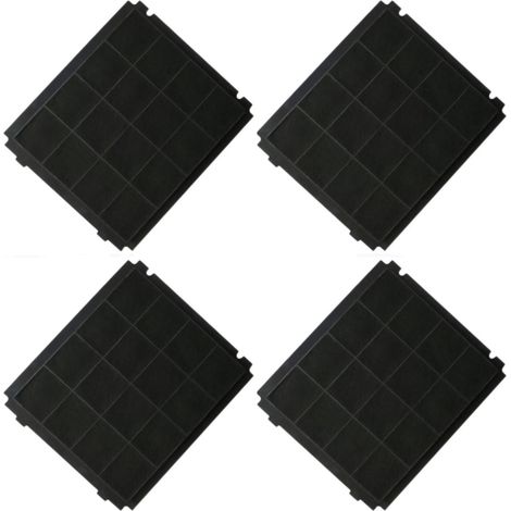 Ersatzteil - SOS Accessoire Lot de quatre filtres charbon 305x266x15mm pour Hotte AIRFORCE AFFCA267, AFCFCA267B - - AIRFORCE