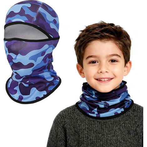 Kinder Sturmhaube Thermo Fleece Tarnung 4-8 Jahre Multifunktionale Skimaske Halswärmer (1/5)