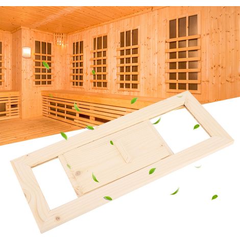 Rechteckiges Lüftungsgitter aus Holz für Dampfbad und Sauna (1/5)
