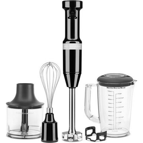 Mixeur plongeant et fouet combinés 20 cm - Noir - KitchenAid (1/5)