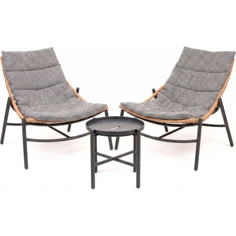 Marvin Set Salotto da Giardino 2 Posti in Polyrattan con Cuscini e Tavolino, Arredo Esterno per Terrazzo Balcone Veranda Patio, Set Relax Outdoor (1/4)