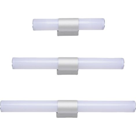 ZOLGINAH Applique Miroir Salle de Bain, Plafonnier Salle de Bain, Luminaire pour Maquillage Chrome, avec Prise et Interrupteur,25cm Lumière Blanche Chaude (1/3)