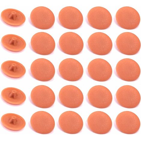 20x Cache vis cruciforme en plastique 4 x 2,7 x 11,8mm PZ2 Meuble Capuchon Bouchon Trou Protection Universel, orange foncé carotte