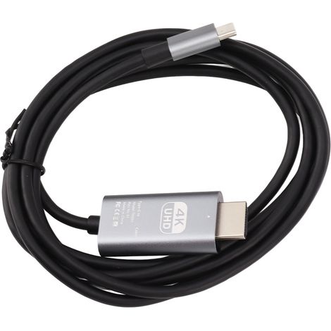 Câble USB C vers HD Multimedia Interface 4K 30Hz, adaptateur UHD Plug and Play, compatible avec écrans et projecteurs. (1/5)