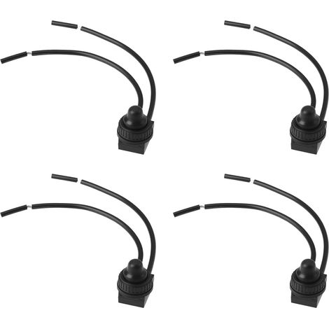 Lot de 4 Interrupteurs à Bouton-Poussoir étanches KP107 KP-107 12 V 12 Cm pour Voiture Et Camion Noir (1/5)