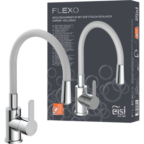 Robinet cuisine gris et chromé Eisl FLEXO (1/5)