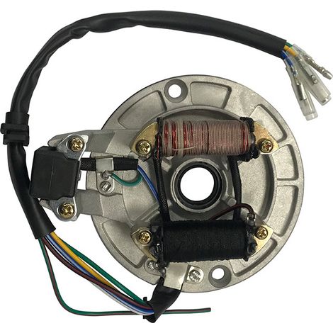Motorcycle stator coils suitable for Taotao 50cc, 70cc, 90cc, 110cc and 125cc models.