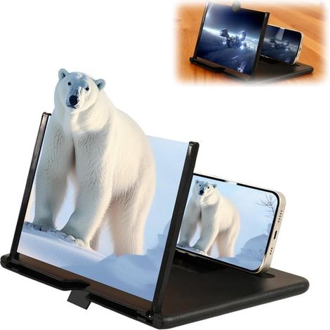 Edizione Lente d'ingrandimento per schermo: una lente d'ingrandimento per schermo con proiezione 3D HD per cellulari,Nero (1/5)