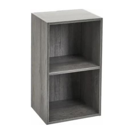 Meuble étagère coloris gris - Longueur 30 x Profondeur 24 x Hauteur 54 cm (1/3)