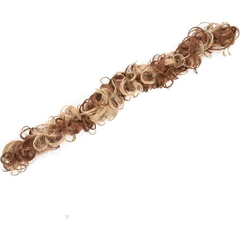 Chignon Wavy Longue Perruque 80cm, Bandeau Élastique en Fibre Chimique, Accessoire Cheveux pour Coiffure Rapide, Lot de 12, Taille 24H (1/5)